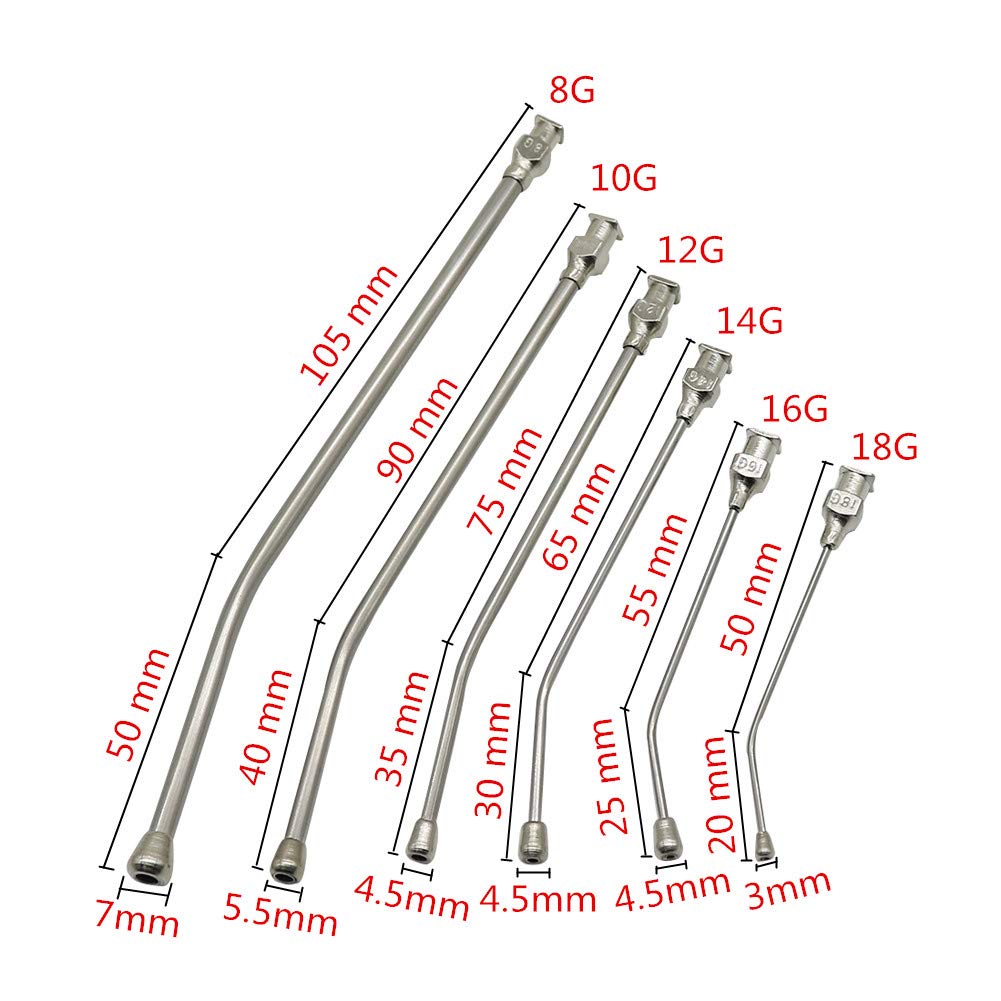 Talk-Satisfied Bird Feeding Syringe Feeding Tubes for Baby Birds Parrot Hand Feeding Syringe with 6 Pcs Curved Gavage Tubes and